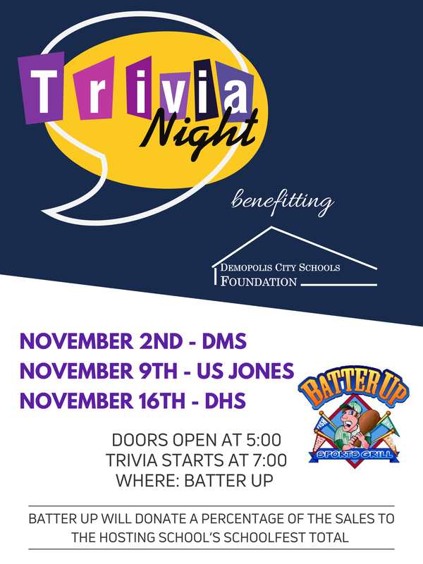 Trivia Night benefitting the Demopolis City Schools Foundation
