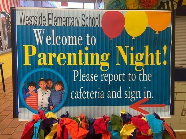 Parenting Night At Westside Elementary Sign.