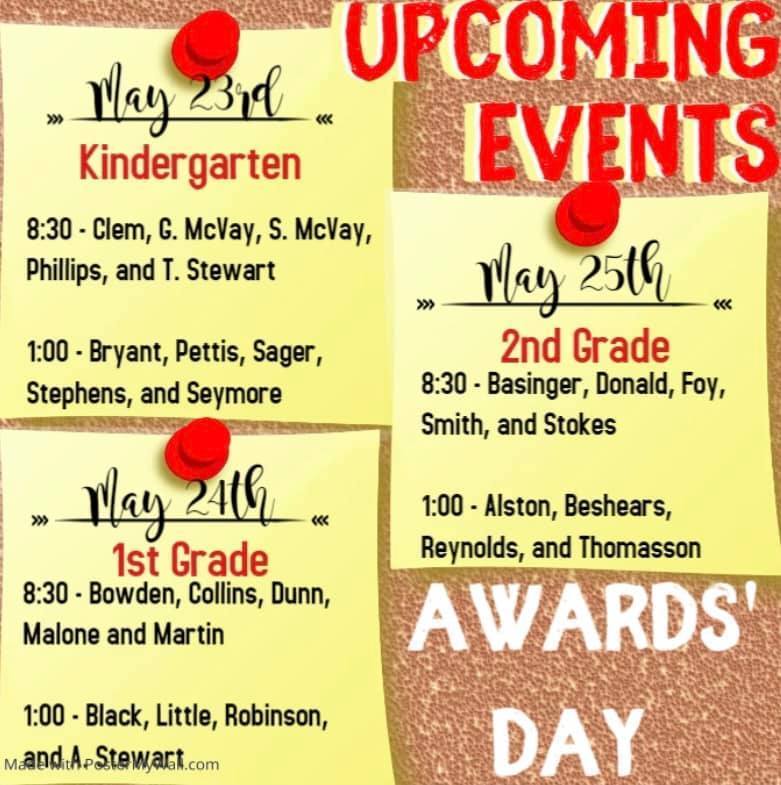 Awards' Day Schedule
