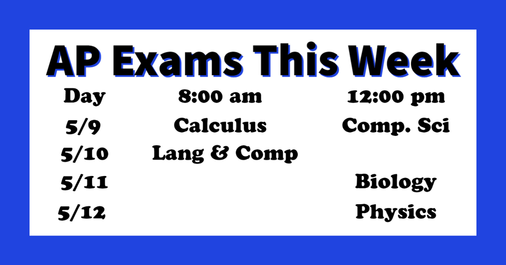 AP Exam Schedule